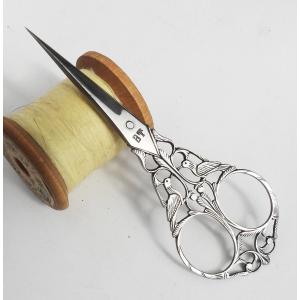 Paire de ciseaux à broder Italienne  Dentelle d'Acier Bartolomeo Terzano XIXe siècle