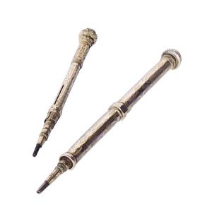 Porte mine crayon argent massif fin XIXe siècle calendrier perpétuel 