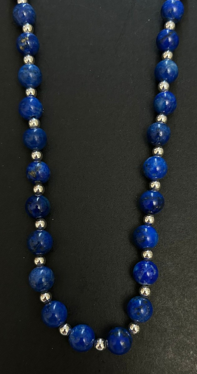 Lapis Lazuli And Silver Princess Necklace-photo-4