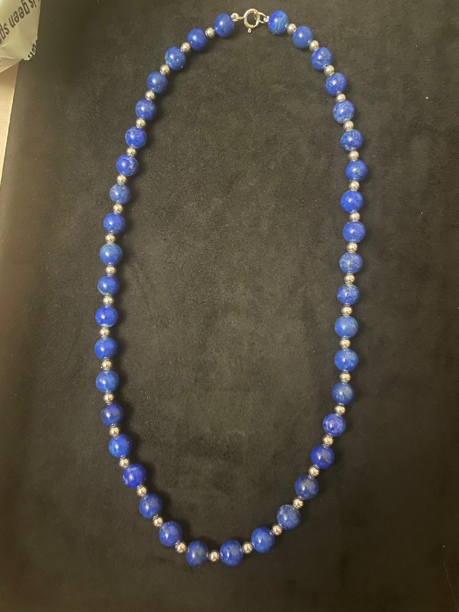 Lapis Lazuli And Silver Princess Necklace-photo-1