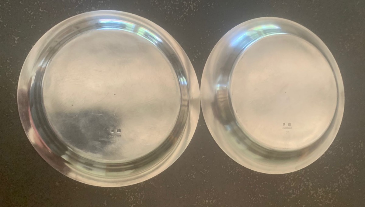 Pair Of Christofle Silver-plated Coasters-photo-2