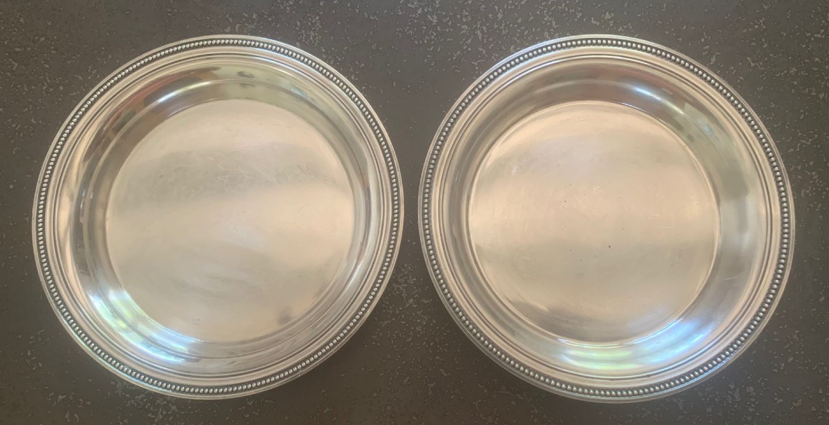 Pair Of Christofle Silver-plated Coasters