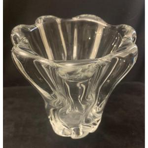 Vase tulipe en cristal signé Daum France