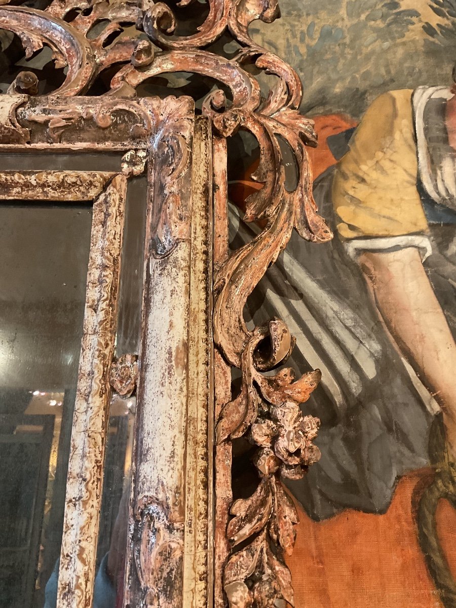 Grand Miroir Italien Avec Fronton Et De Multiples  Pare-closes-photo-4