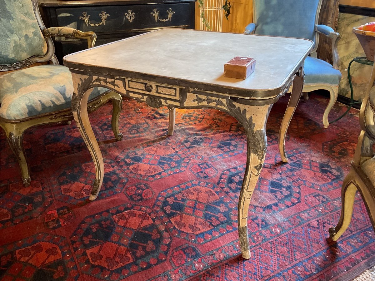Table à Jeux De Style Régence ( Maison Jansen)-photo-2