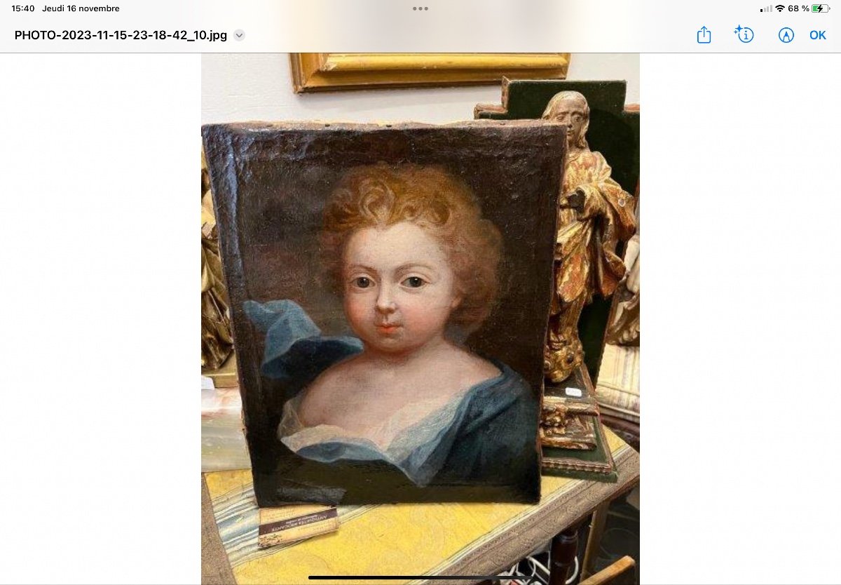 Portrait Of A Child Late 17th Century Without Frame-photo-4