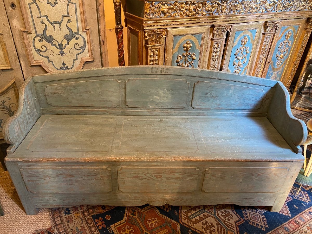 Banc-coffre Suédois XIX ème Peint