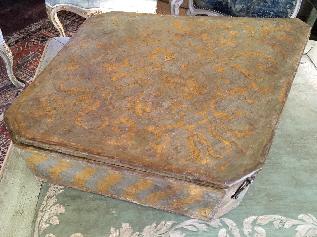 Coffret pour Instrument De Musique ( Italie Fin XVIIIème )En Bois peint-photo-3