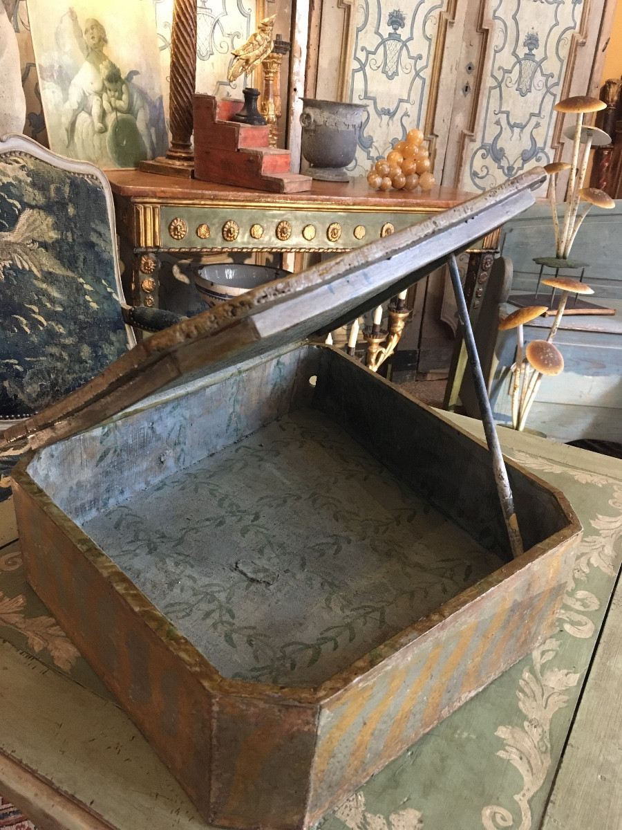 Coffret pour Instrument De Musique ( Italie Fin XVIIIème )En Bois peint-photo-4
