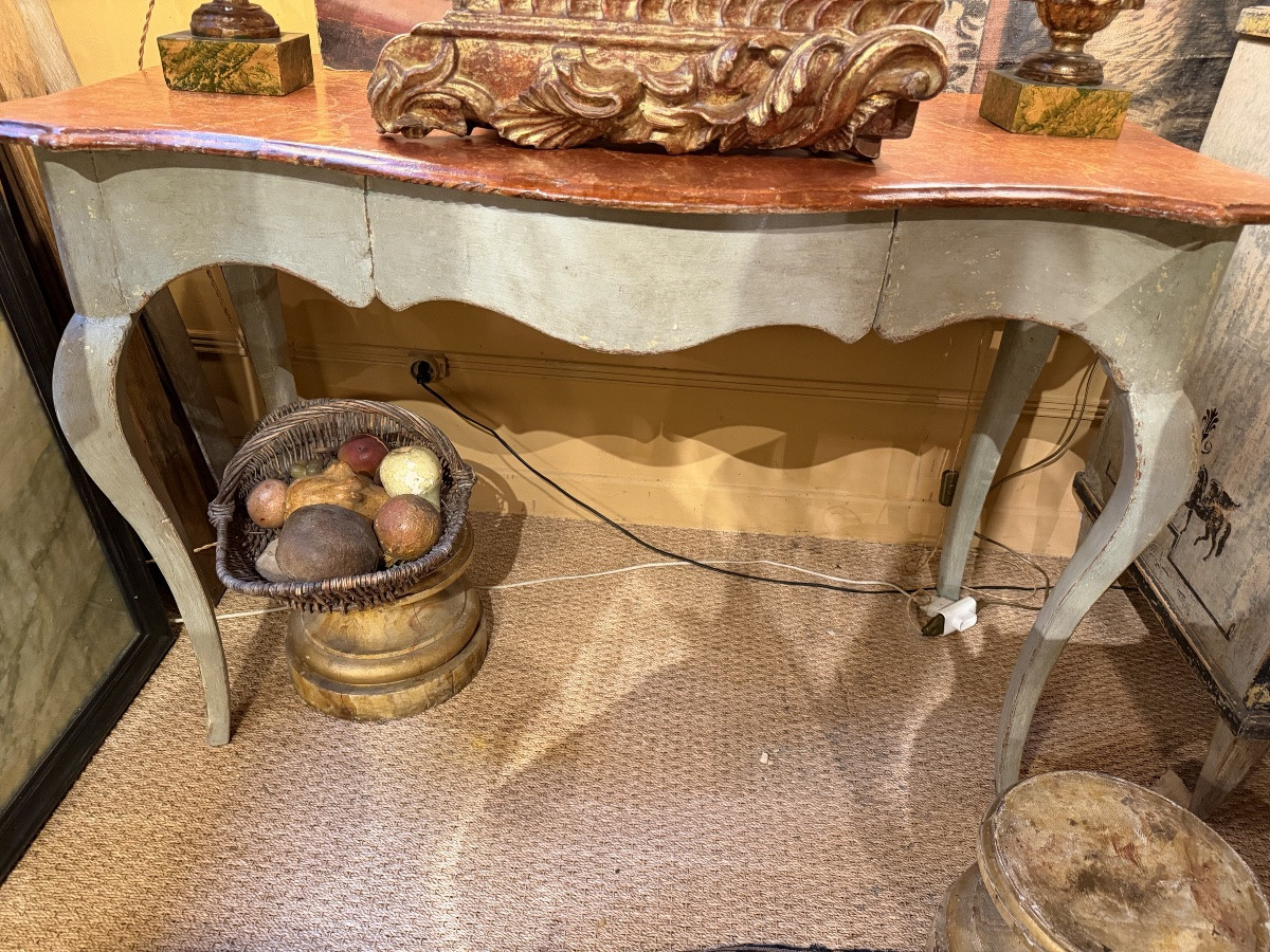 Console peinte provençale d’époque XVIII ème -photo-3