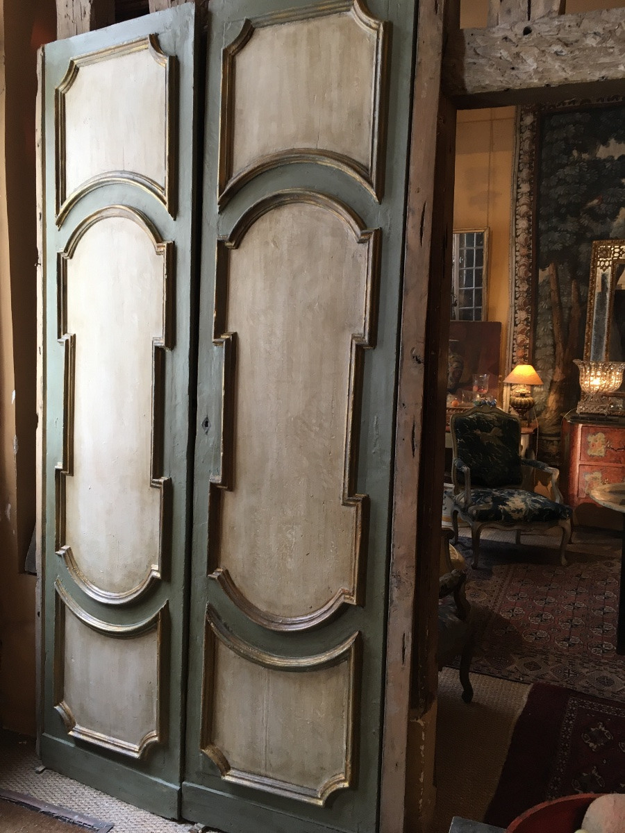 Paire de portes italiennes XVIII ème -photo-3