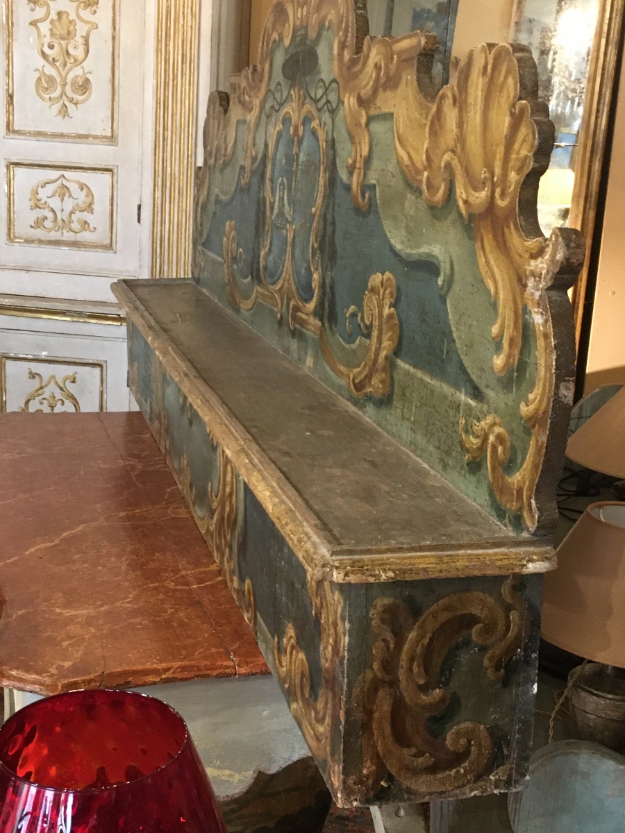Una mensola ( étagère ) en bois peint d’époque 18 ème -photo-2