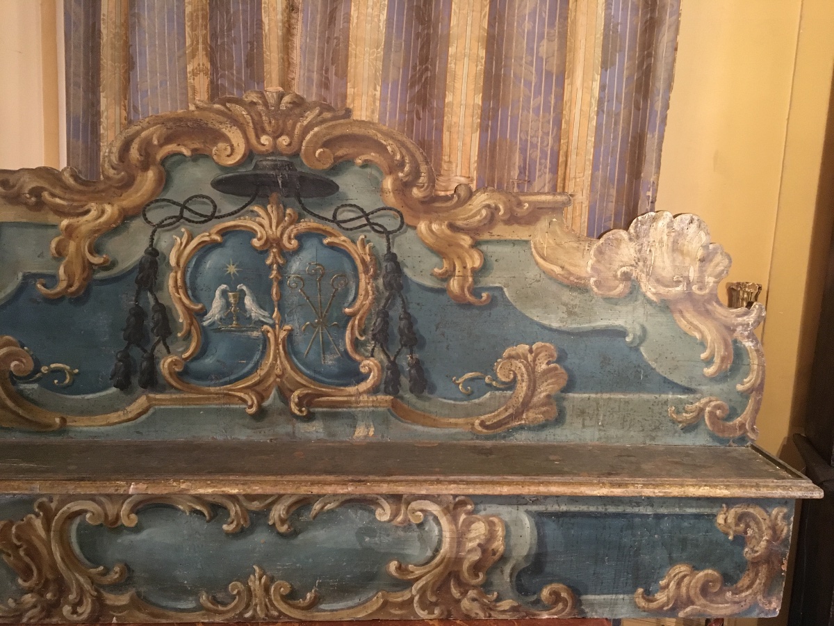 Una mensola ( étagère ) en bois peint d’époque 18 ème -photo-1