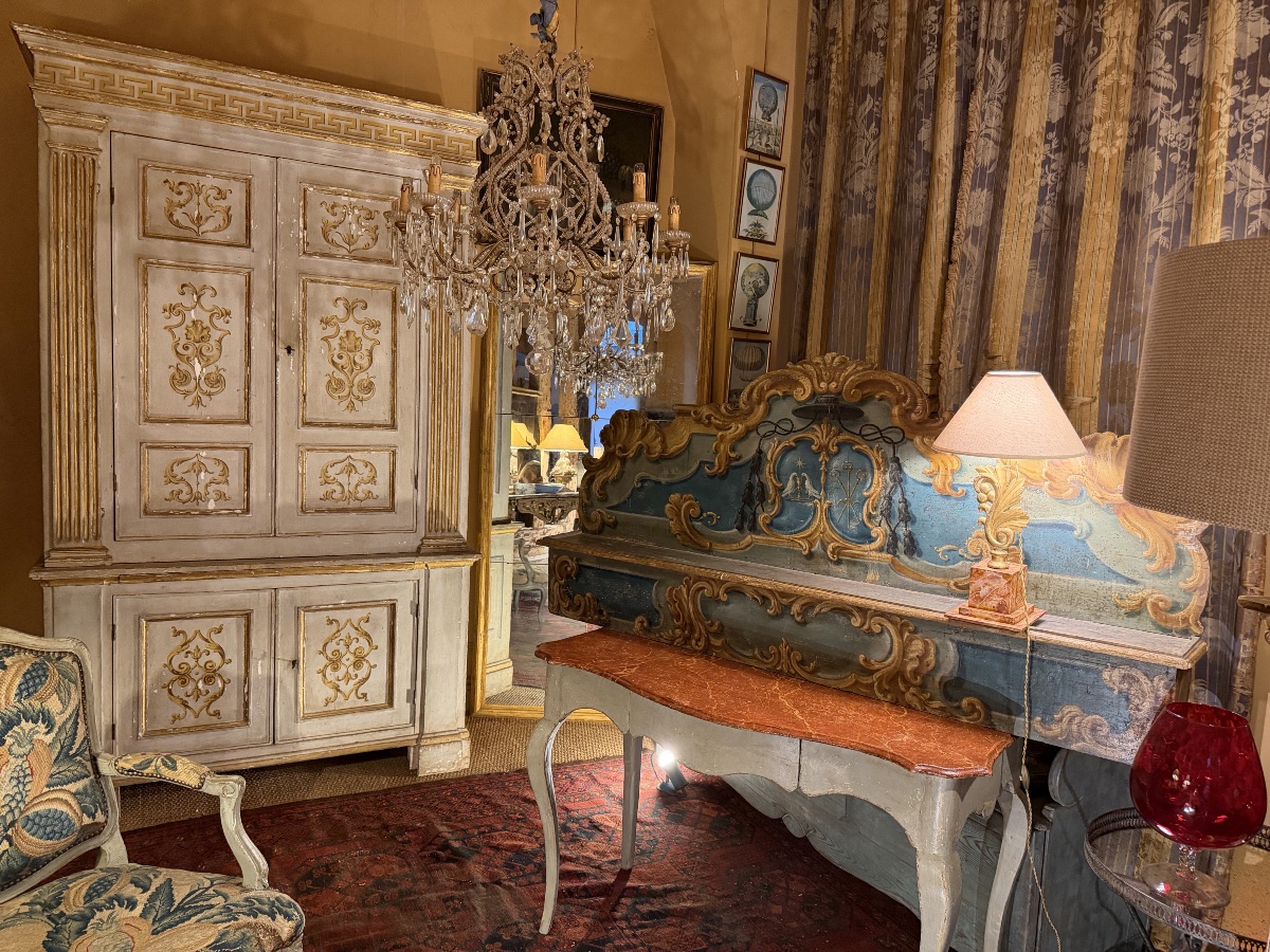 Una mensola ( étagère ) en bois peint d’époque 18 ème -photo-3