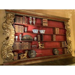 Shelf (gilt Wood Element From The Regency Period), Sicily, 18th Century 