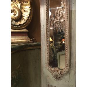 Trumeau de boiserie d’entre deux XVIII ème peint