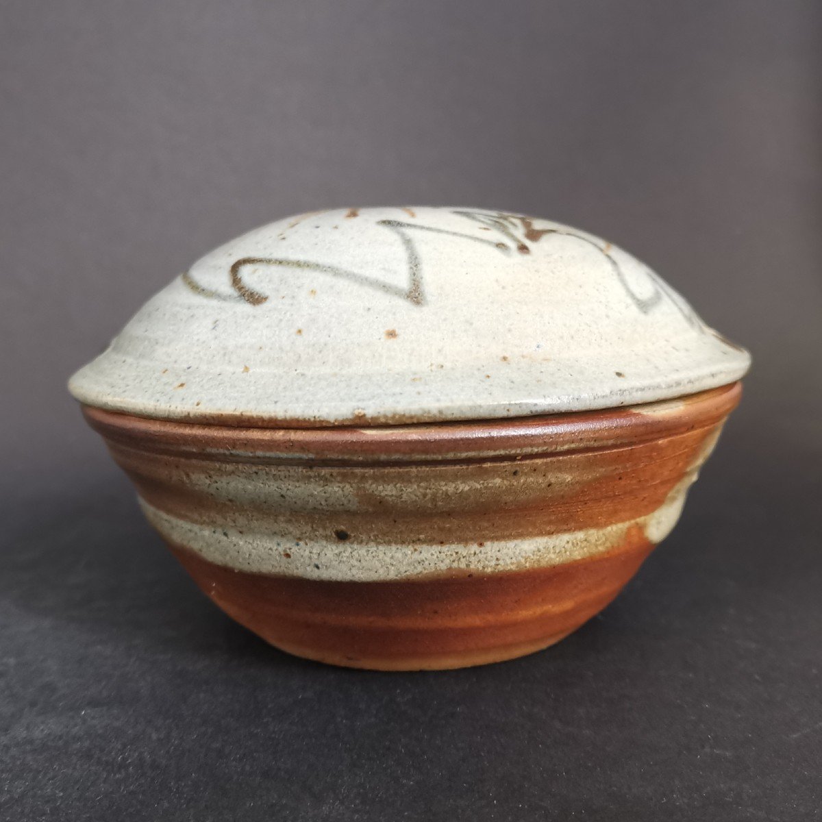 Janet Stedman (1945-1987), Superb Stoneware Covered Bowl-photo-3