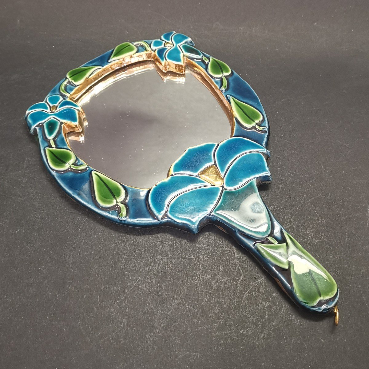 Mithé Espelt Ceramic Flower Mirror Design 1960.