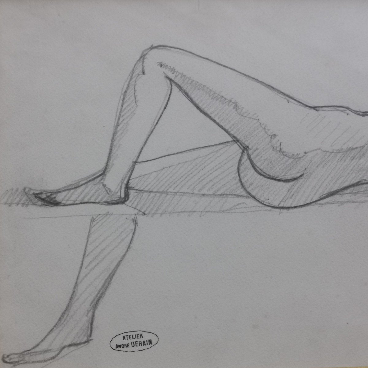 Drawing Of Reclining Nude By André Derain (atelier Stamp)-photo-3
