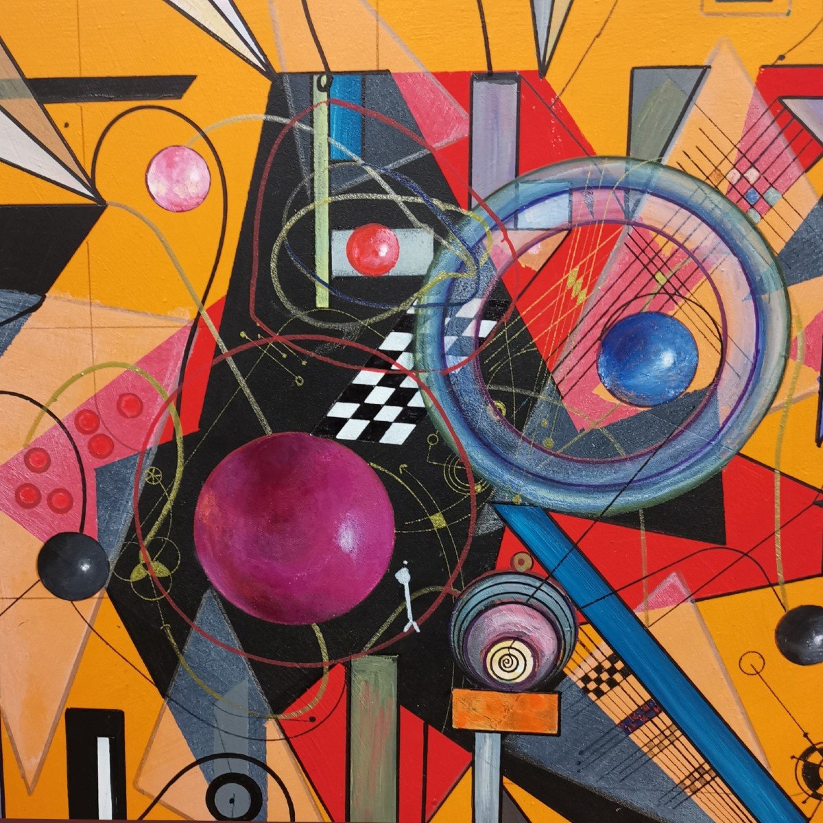 Muriel Charbonnier (1967), "attente", 60x60 Cm-photo-3