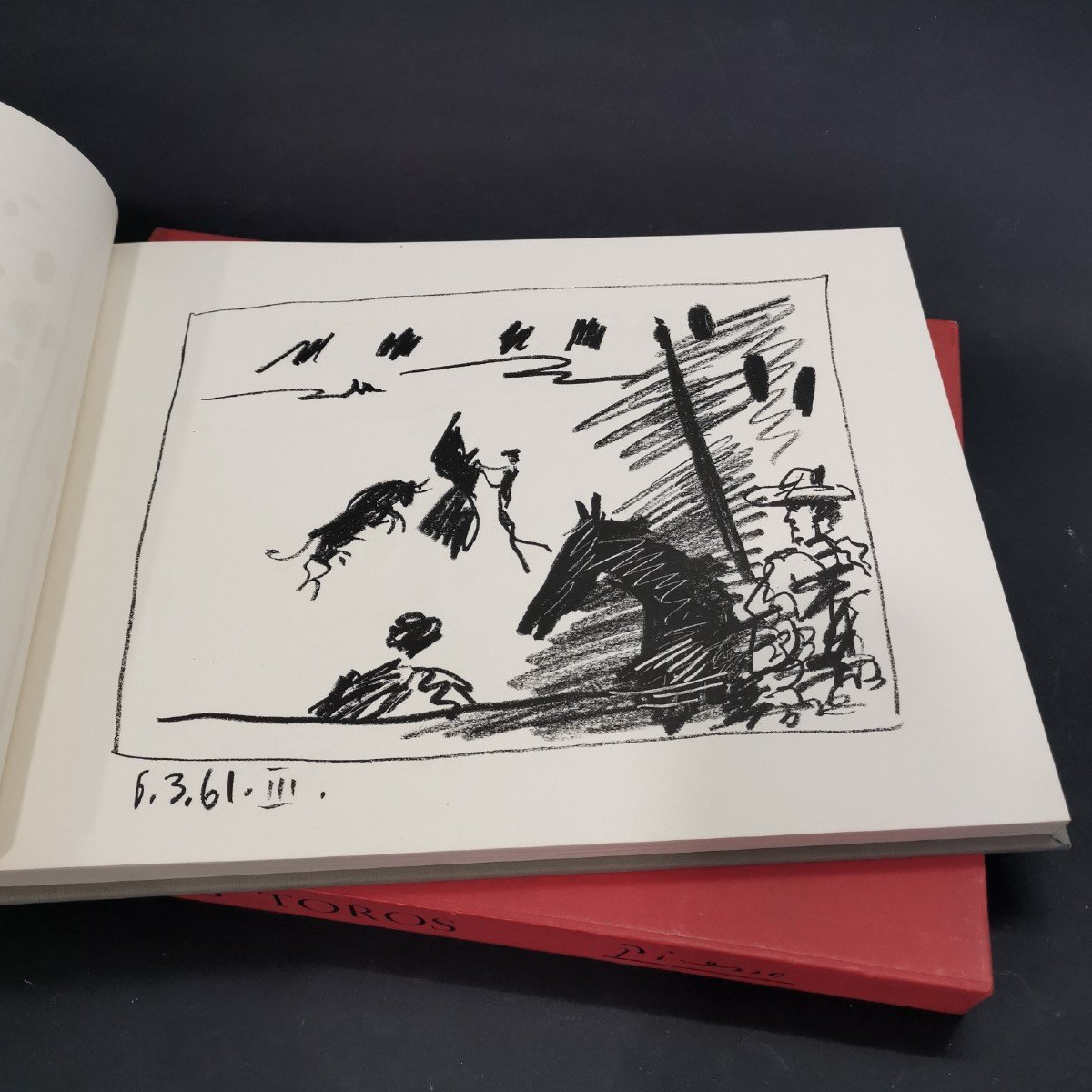A Los Toros Avec Picasso, Livre Contenant 4 Lithographies Originales-photo-3