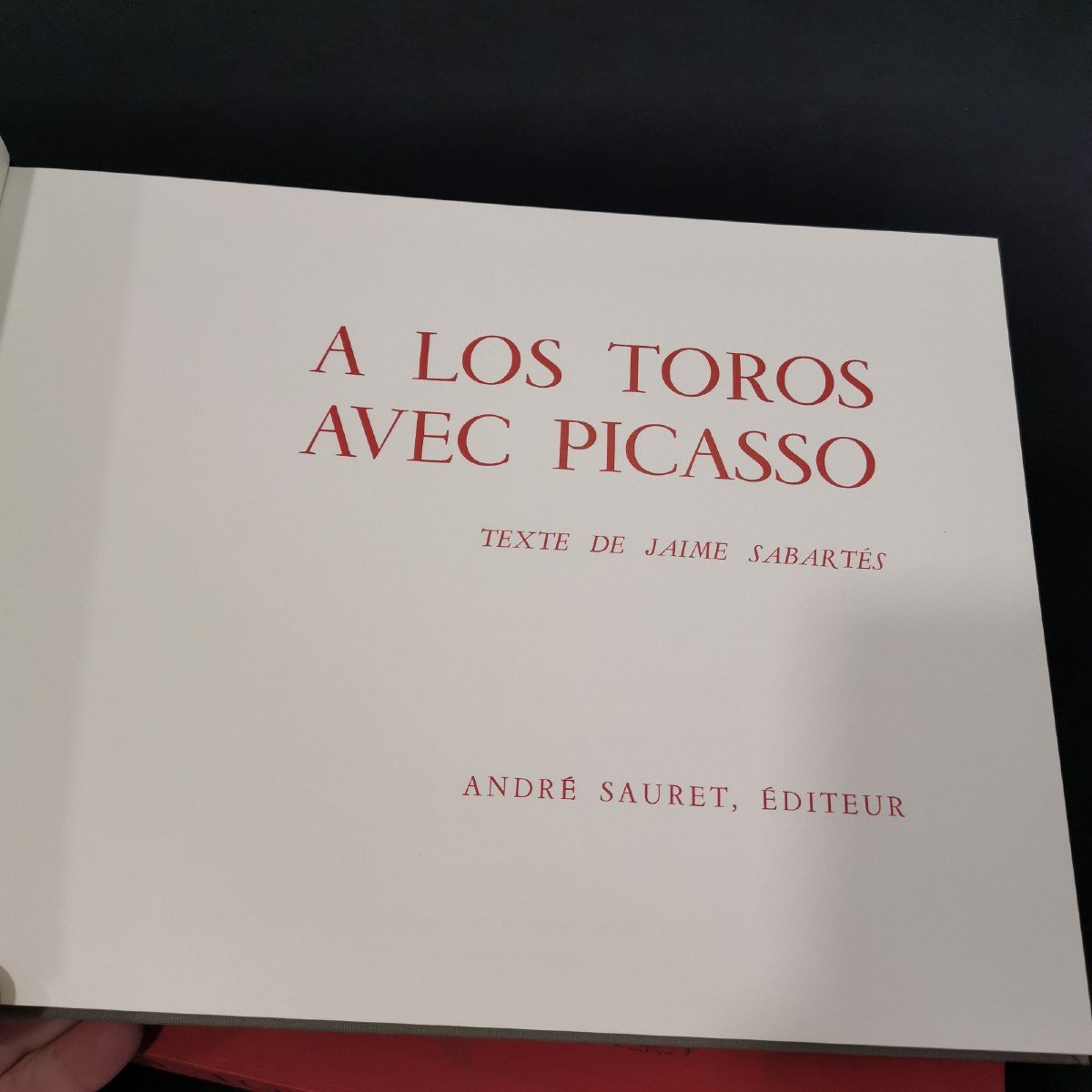 A Los Toros Avec Picasso, Livre Contenant 4 Lithographies Originales-photo-1