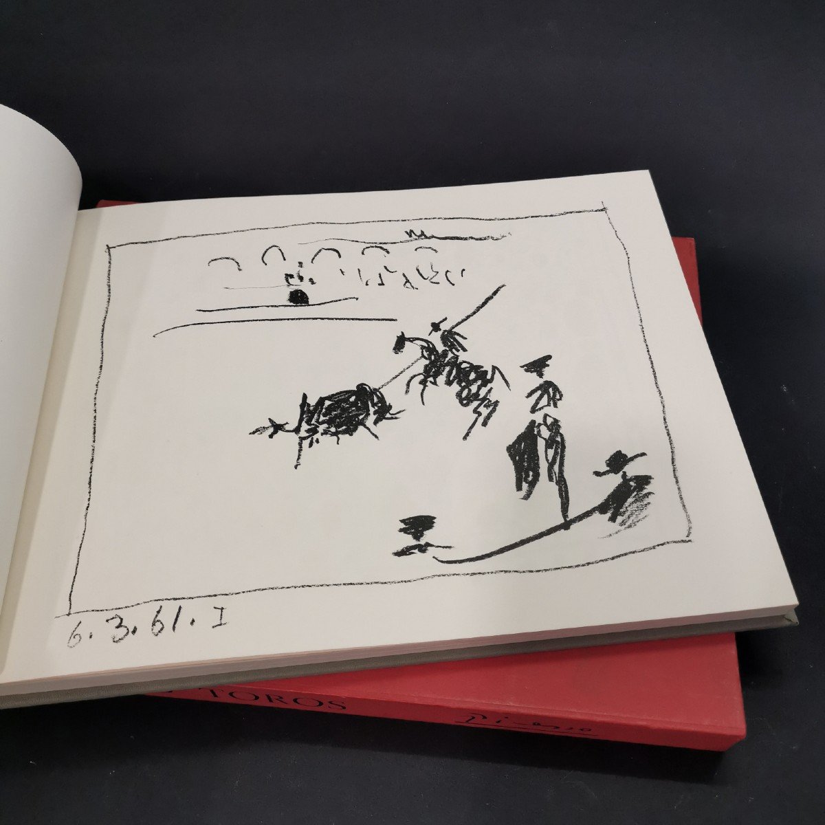 A Los Toros Avec Picasso, Livre Contenant 4 Lithographies Originales-photo-3