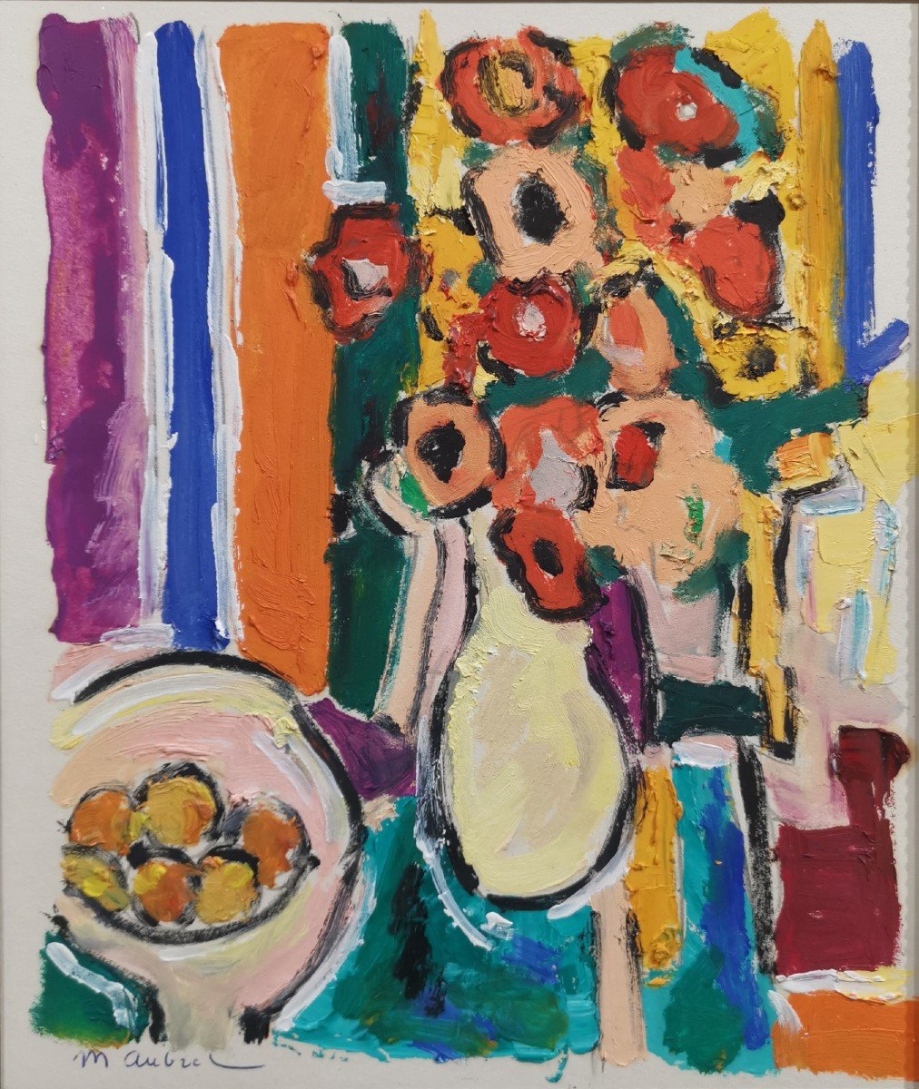Maurice Aubret, Composition With A Vase And A Basket-photo-2