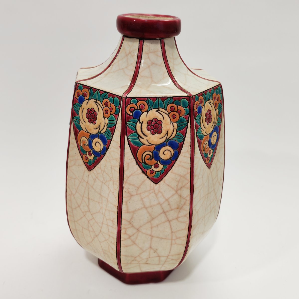 Grand vase Art Déco Emaux de Longwy. Circa 1934. D 5016-photo-1