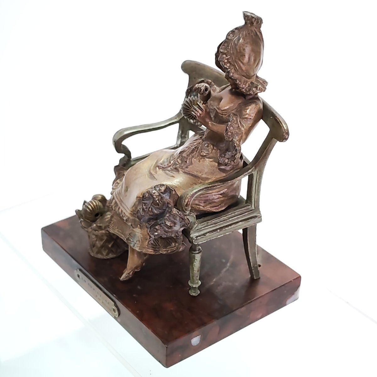 Georges Maxim (1885-1940), "the Spinner", Bronze Sculpture-photo-2