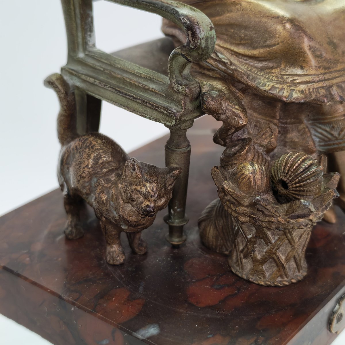 Georges Maxim (1885-1940), "the Spinner", Bronze Sculpture-photo-2