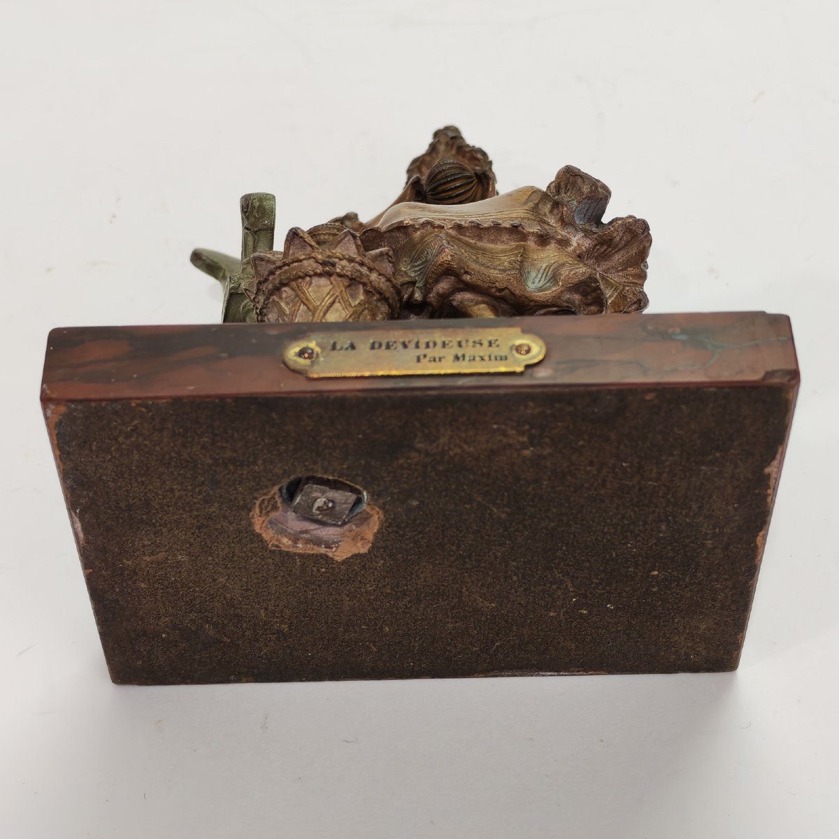 Georges Maxim (1885-1940), "the Spinner", Bronze Sculpture-photo-4