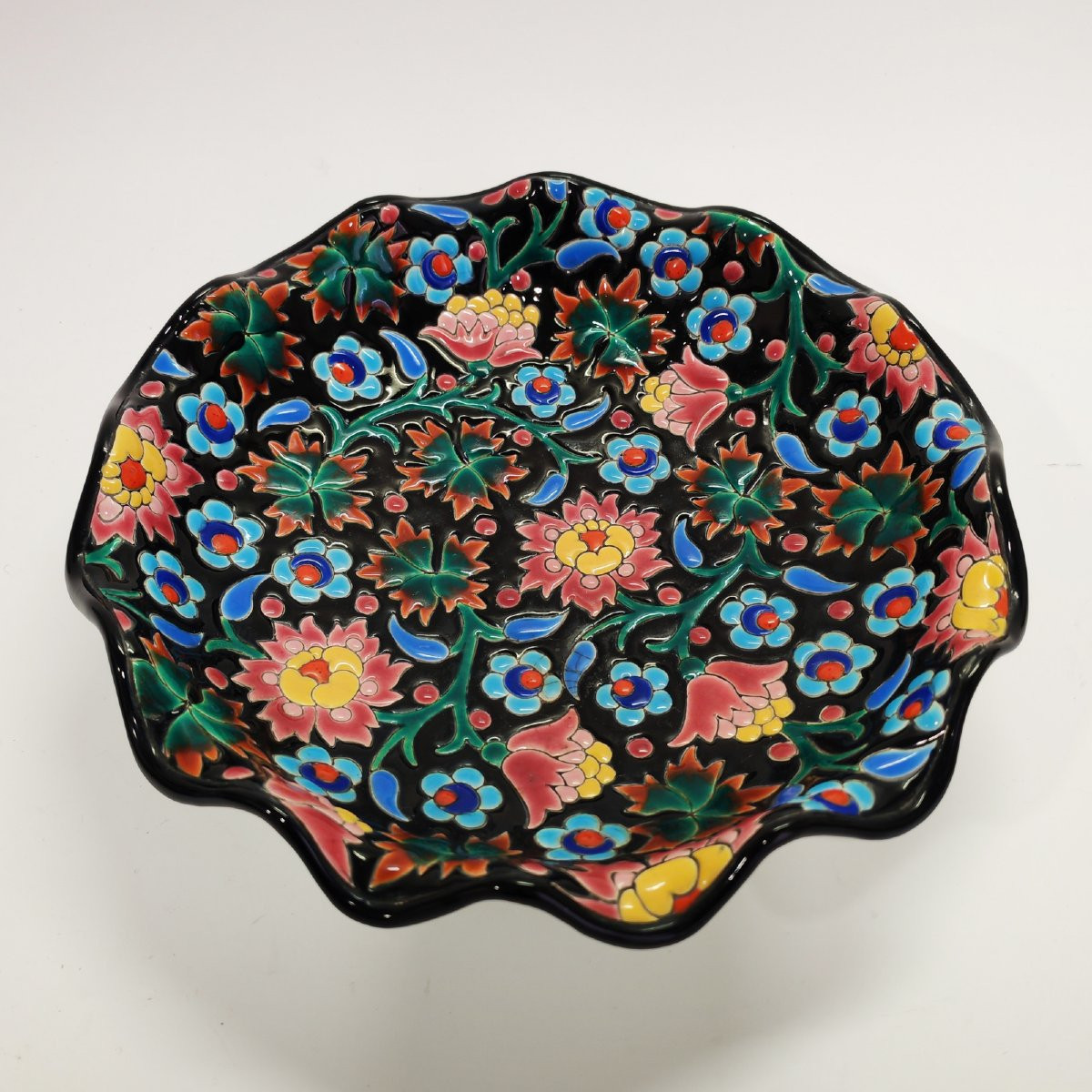 Longwy, Coupe à fruits en émaux de Longwy-photo-3