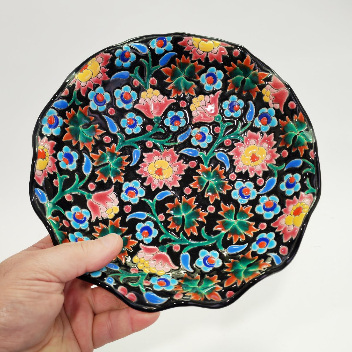 Longwy, Coupe à fruits en émaux de Longwy-photo-4