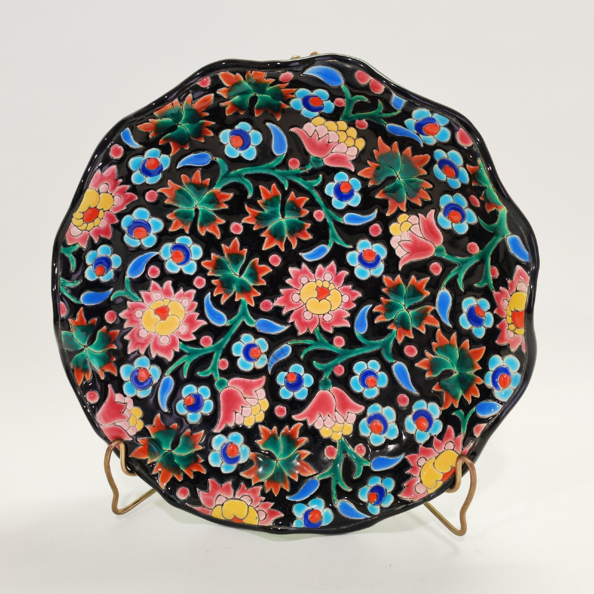 Longwy, Coupe à fruits en émaux de Longwy