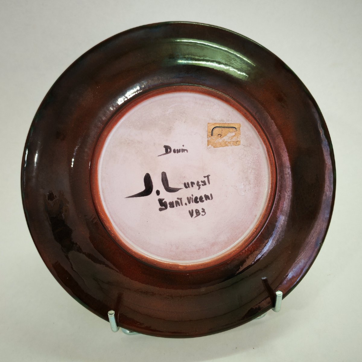 Jean Lurçat (1892–1966) – Glazed Ceramic Plate, “stylized Figure”-photo-1