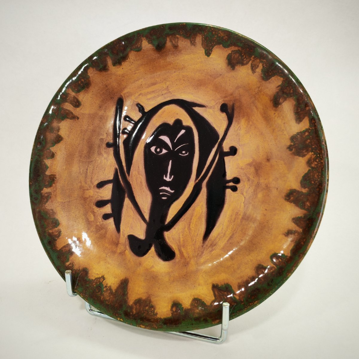 Jean Lurçat (1892–1966) – Glazed Ceramic Plate, “stylized Figure”