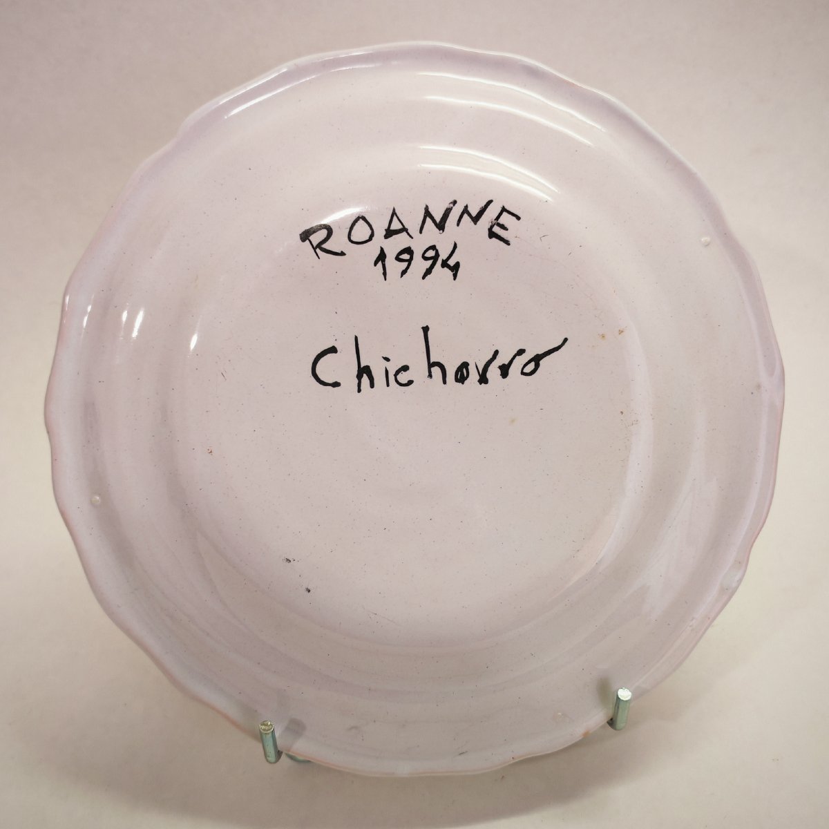 Mario Chichorro (1932-2023) – Assiette originale en faïence peinte – Leclercq & Lardin Roanne-photo-2