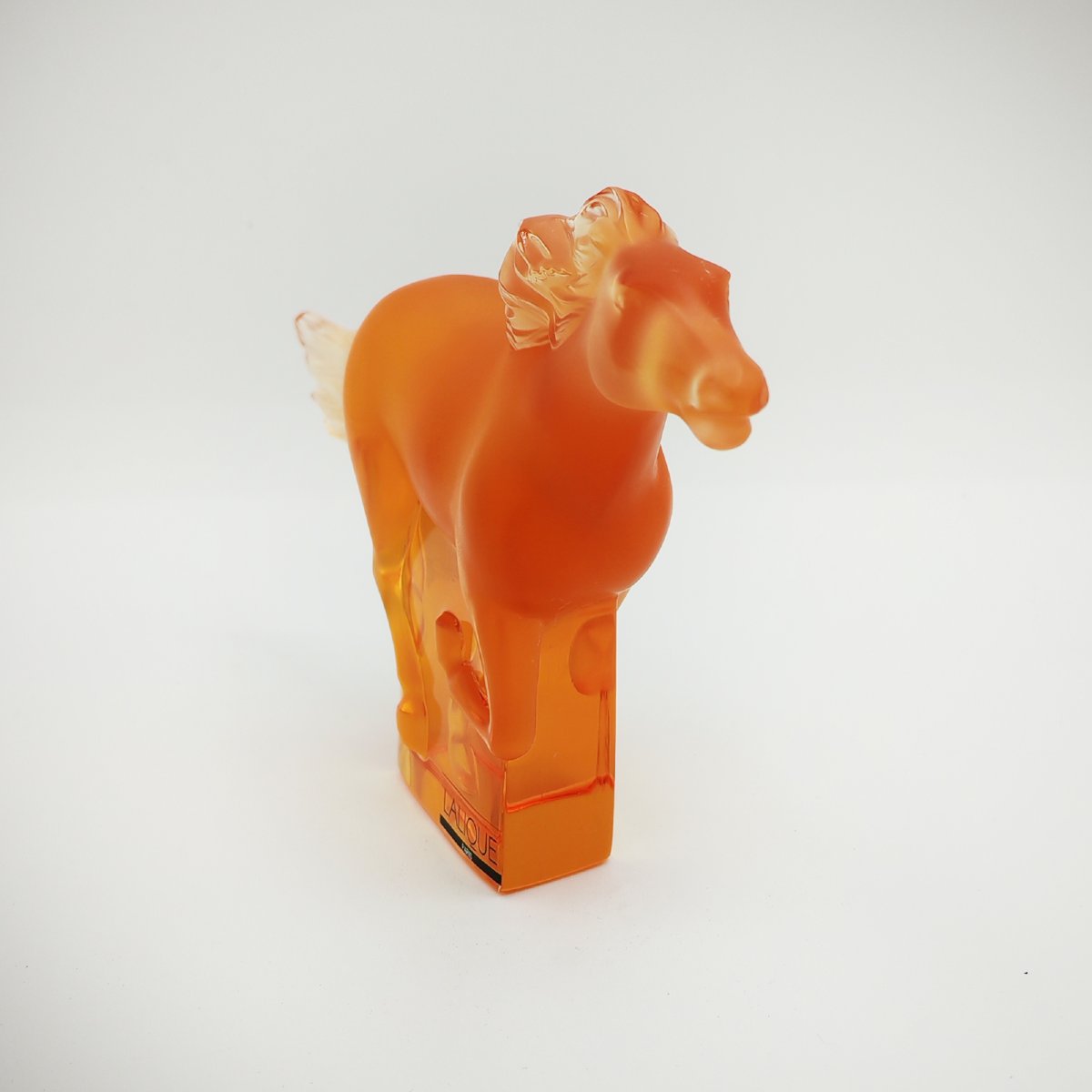 Lalique France – Cheval « Kazak » en cristal ambré -photo-2