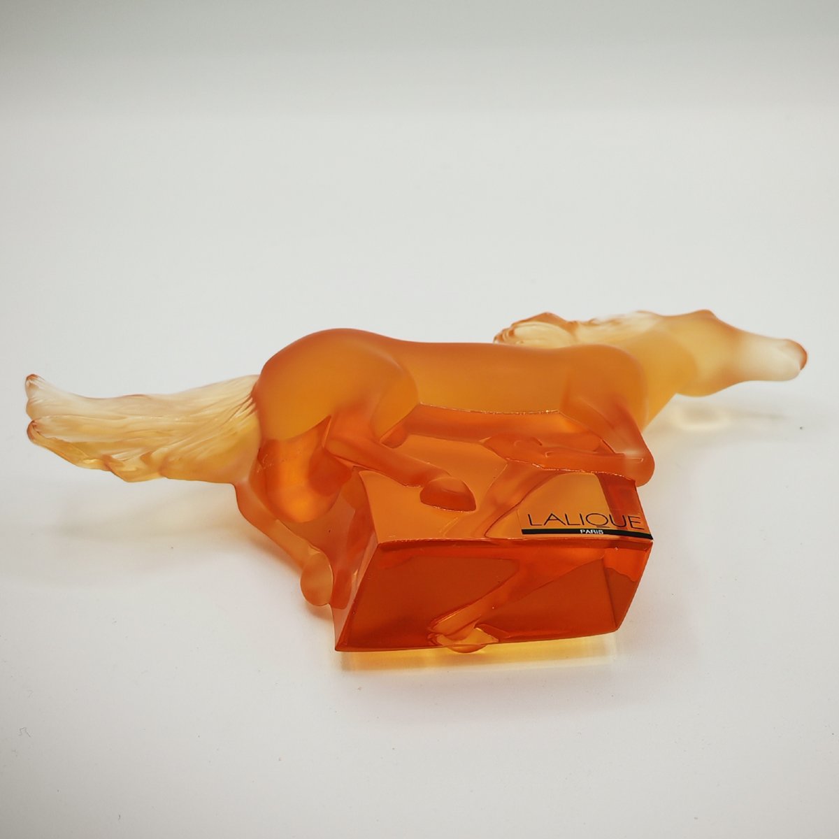 Lalique France – Cheval « Kazak » en cristal ambré -photo-4