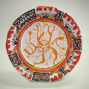 Mario Chichorro (1932-2023) – Assiette originale en faïence peinte – Leclercq & Lardin Roanne