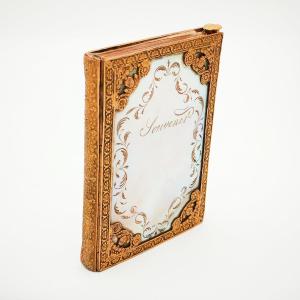 Vintage Charles X Mother-of-pearl Ballroom Notebook – 1824 Portable Calendar – Original Mechanical Pencil