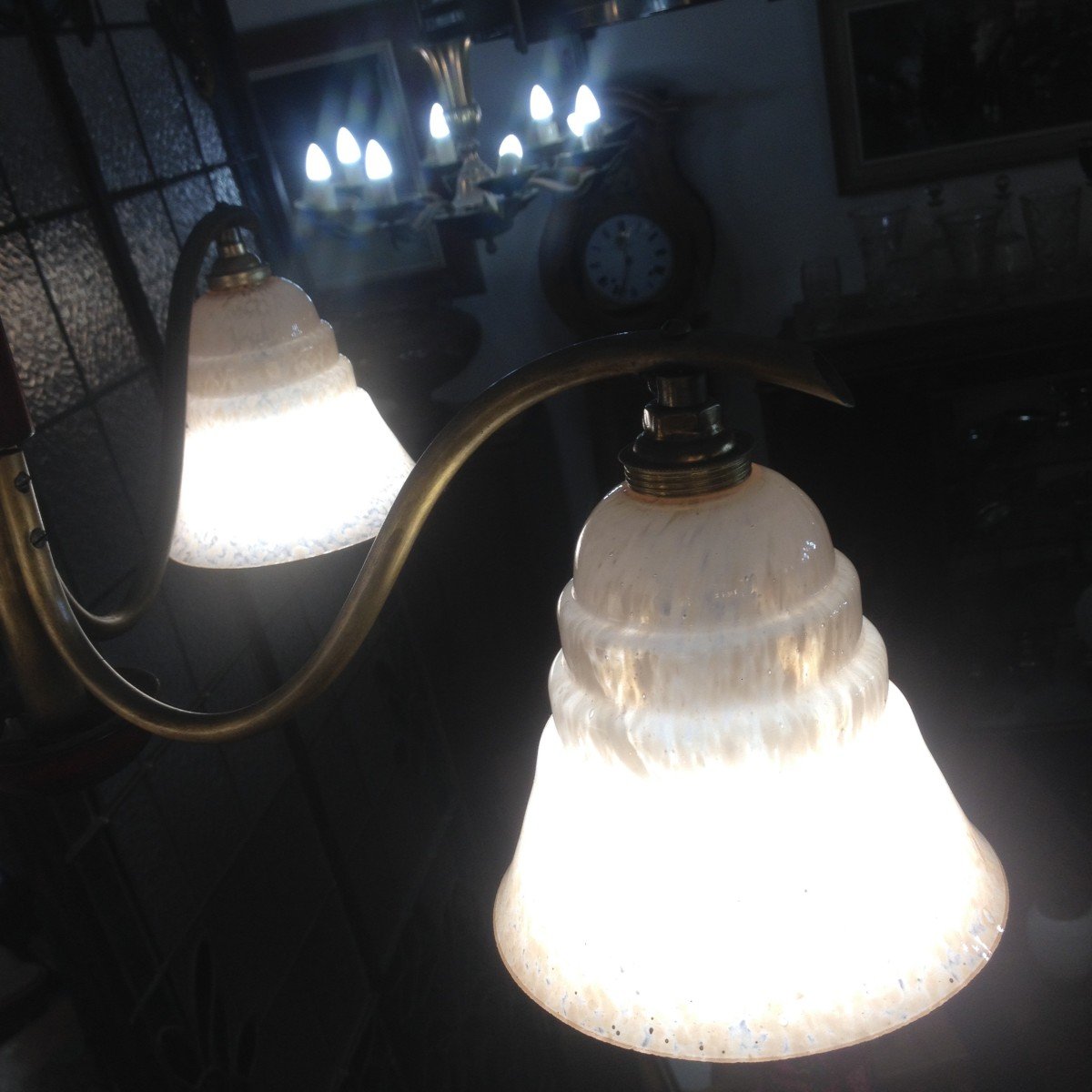 Art Deco Period Clichy Chandelier-photo-4