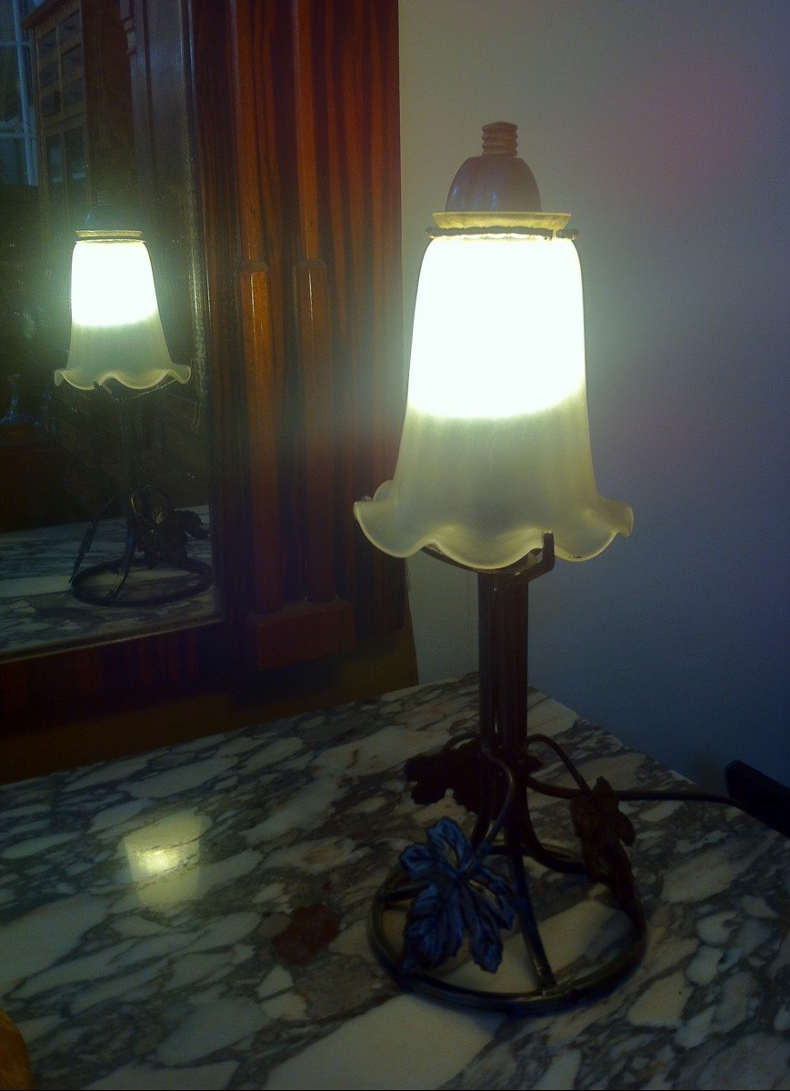 Lampe champignon d'époque Art Déco-photo-4