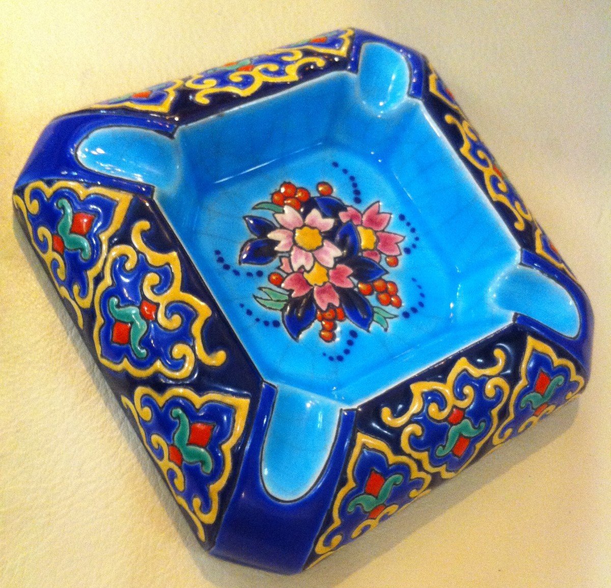 Cendrier Longwy d'époque Art Déco-photo-4