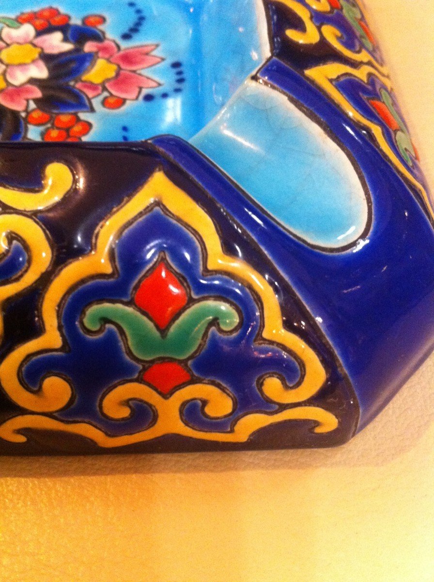 Cendrier Longwy d'époque Art Déco-photo-6
