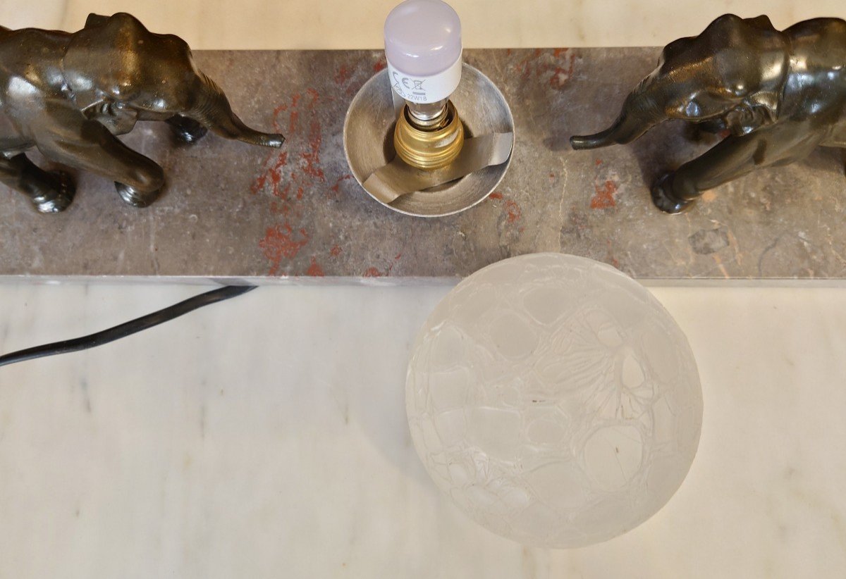 Art Deco Period Elephant Lamp-photo-8
