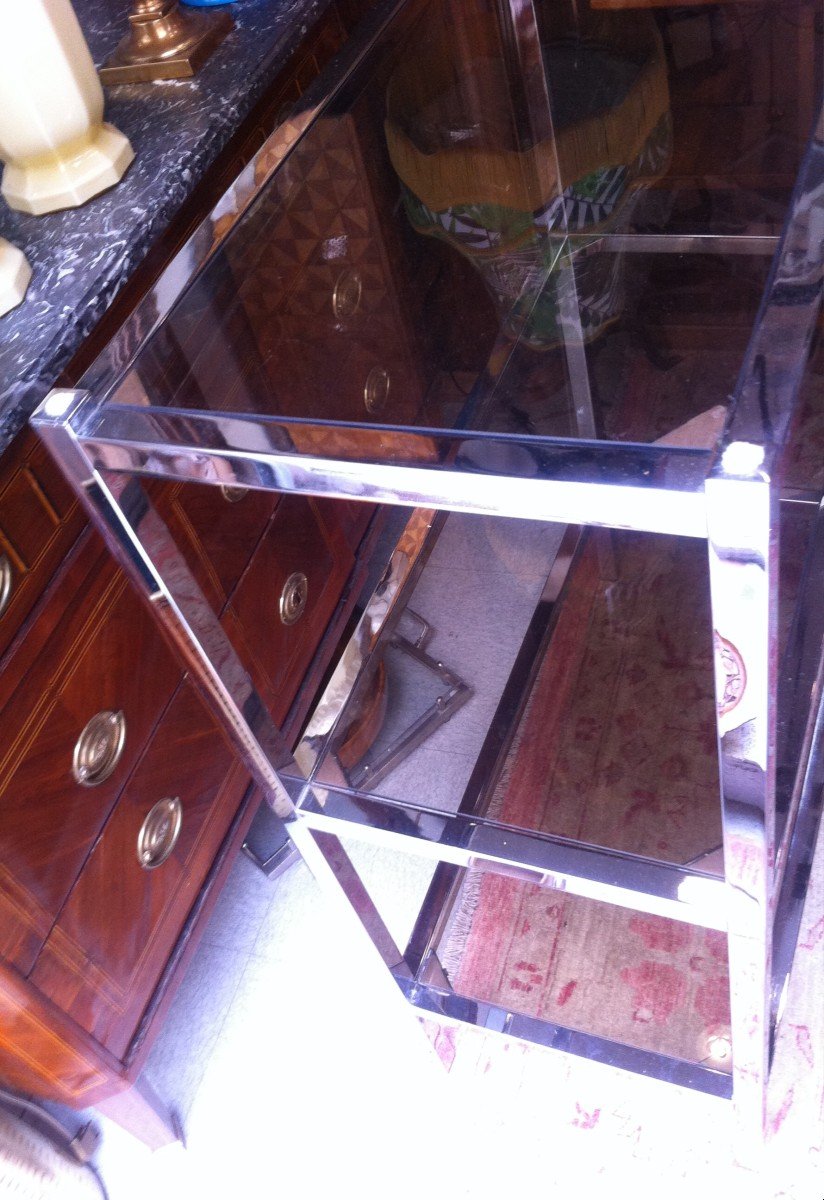 Chrome And Smoked Glass Shelf-photo-4