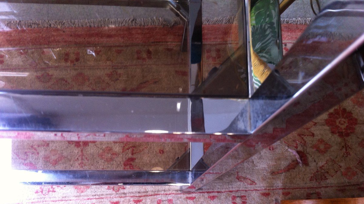 Chrome And Smoked Glass Shelf-photo-8