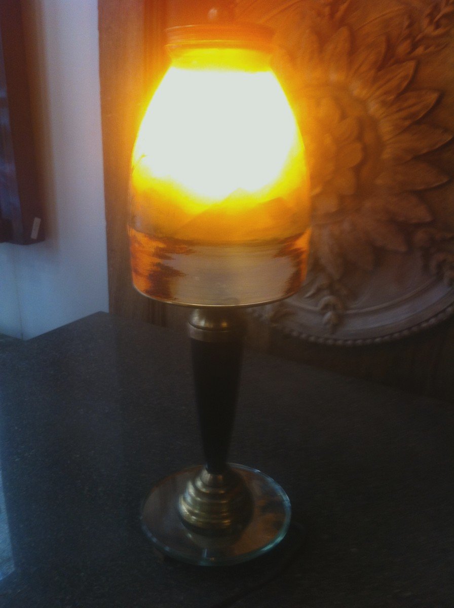 Lampe  Paysage d'époque Art Déco-photo-3